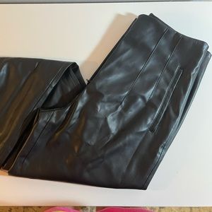 High waisted Zara trousers black leather